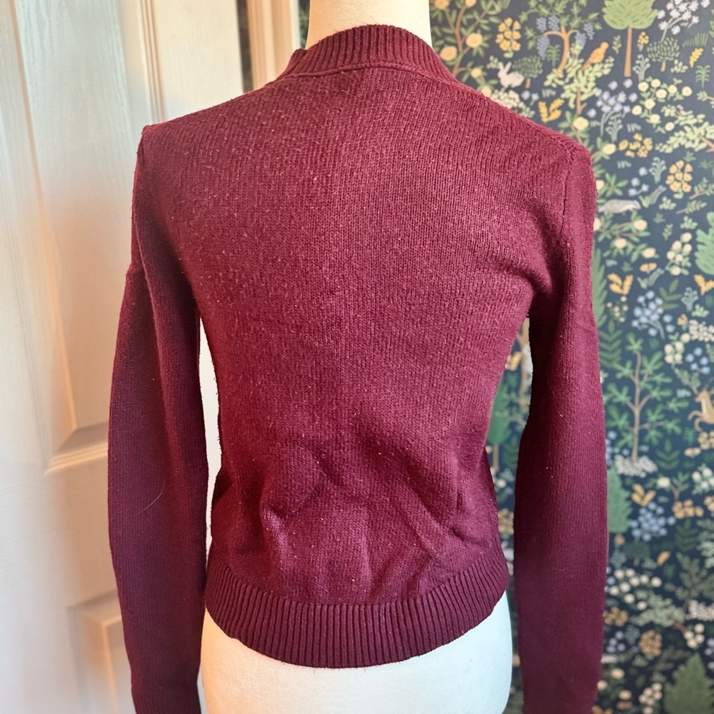 Banana Republic Rich Burgundy Crew Neck Sweater - Picture 3 of 4
